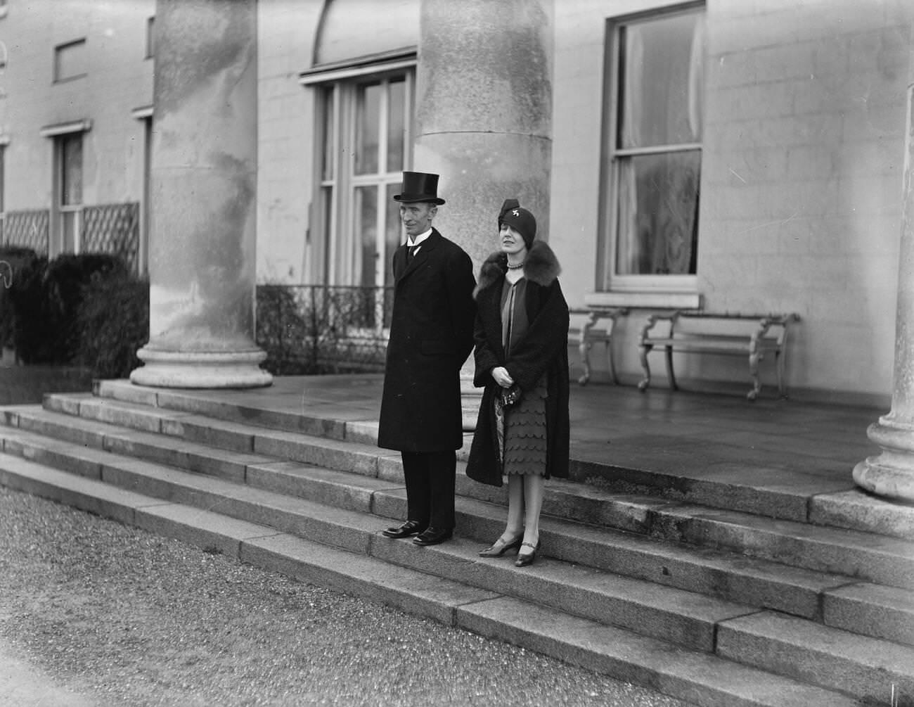 Mr McNeill, the new Governor General of the Irish Free State, with his wife, 1928.