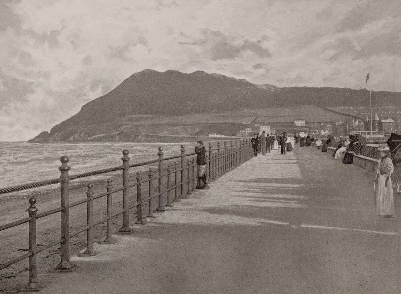 View of the promenade in Bray in north County Wicklow, Ireland.