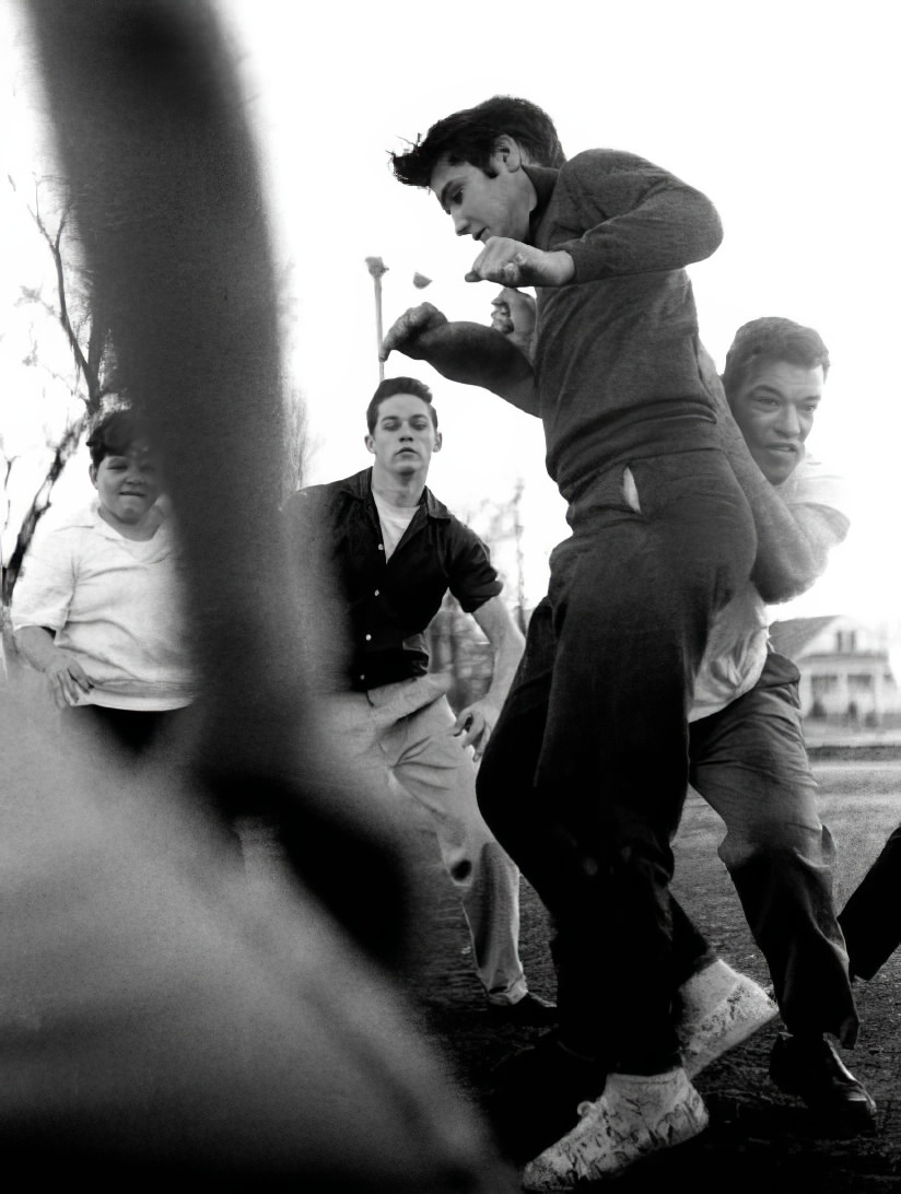 Vintage Photos of Elvis Presley Playing Touch Football, 1956