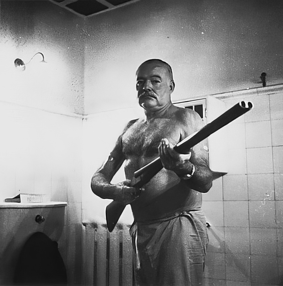 When Ernest Hemingway wasn't drinking wine, gin, whiskey, vodka or absinthe, he was usually playing with guns