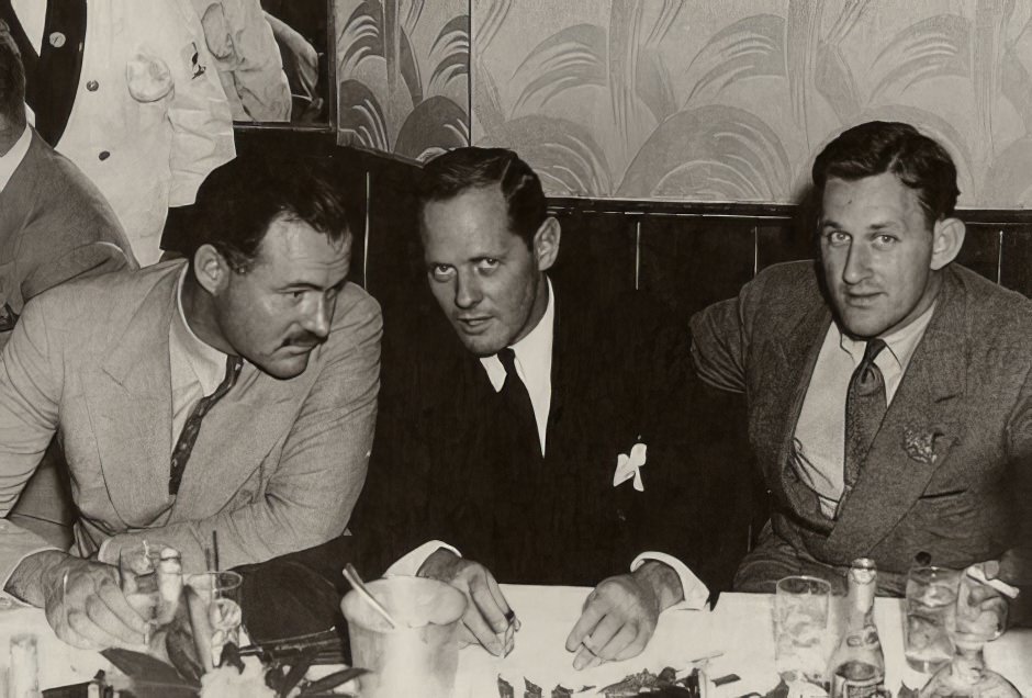 Ernest Hemingway, Sherman Billingsley and John O'Hara partying at the Stork Club