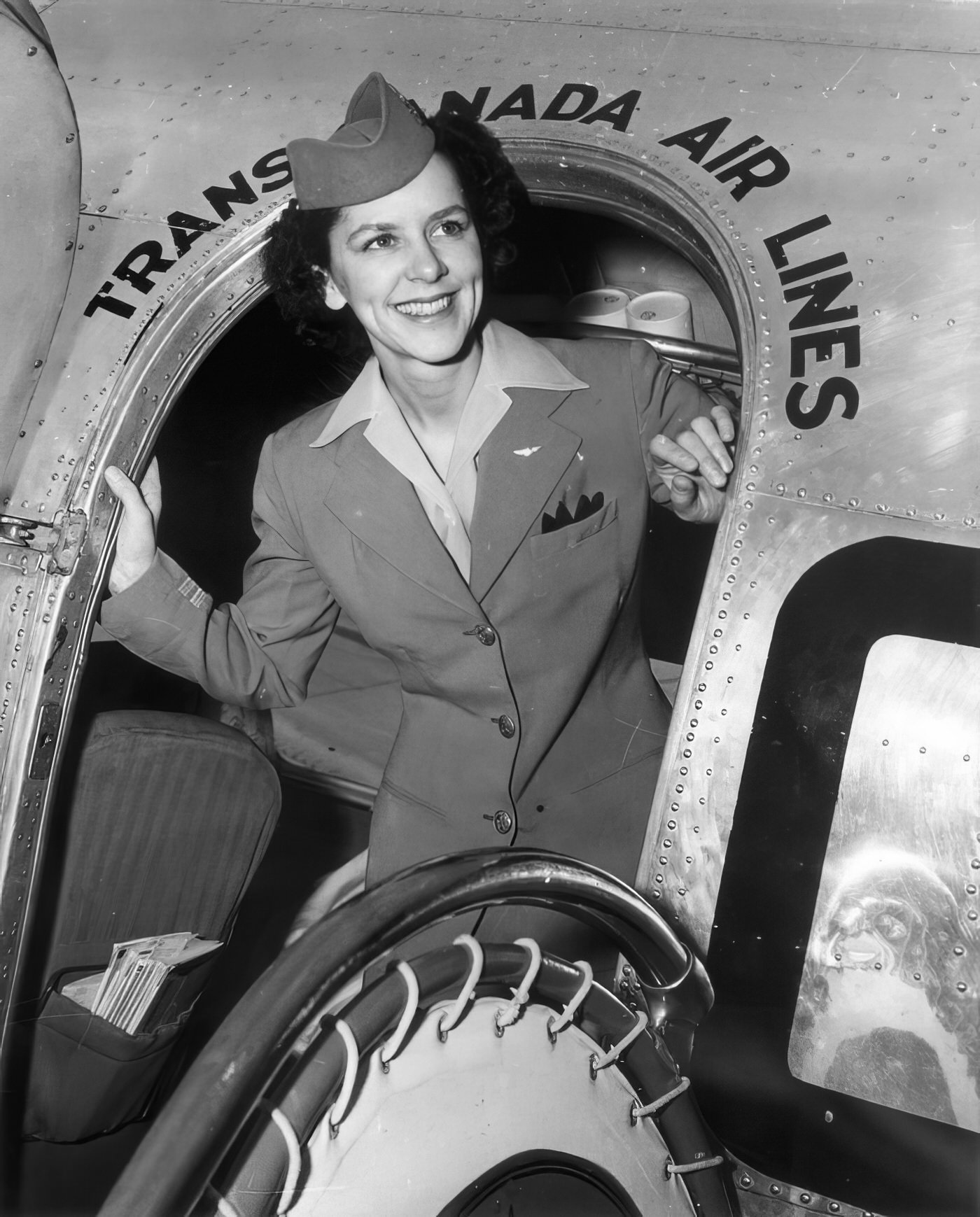 Trans Canada Air Line (now Air Canada) introduces their first flight attendant, 1938