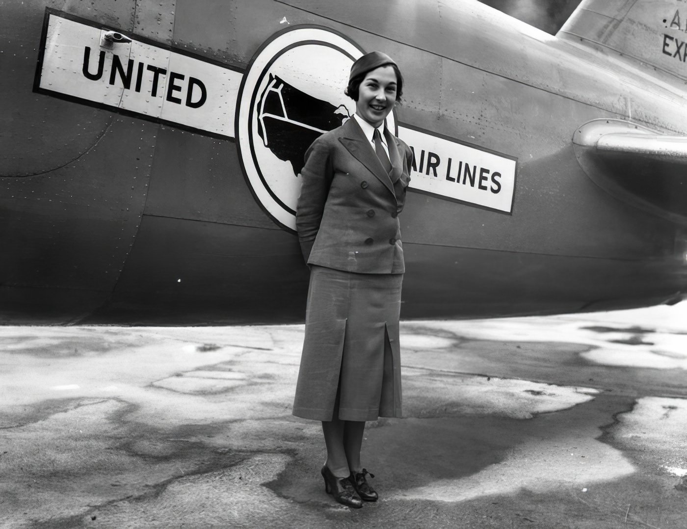 United Airline stewardess, ca. 1935-36