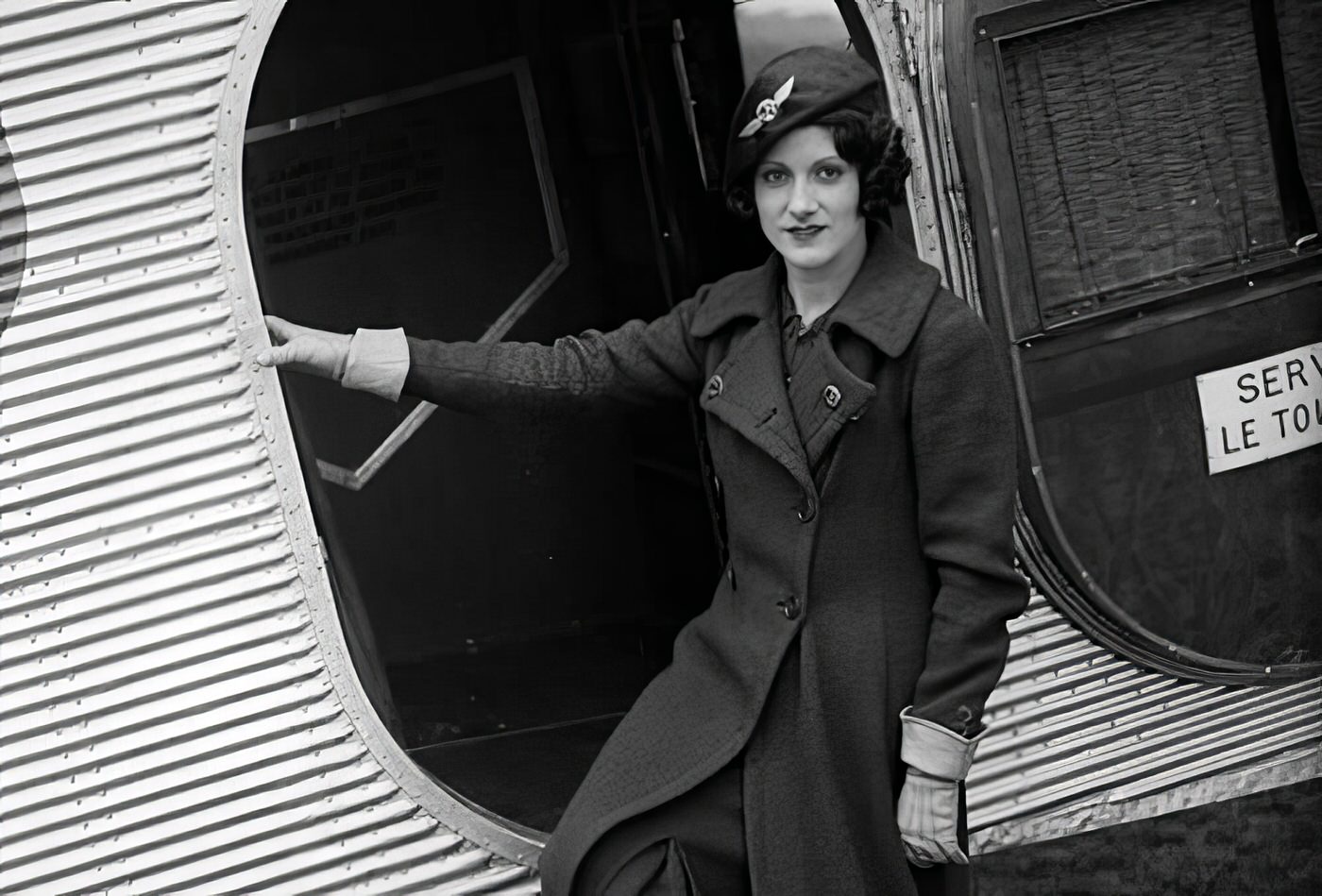 Ellen Church on her first trip as a nurse/hostess for Boing Air Transport, 1930.