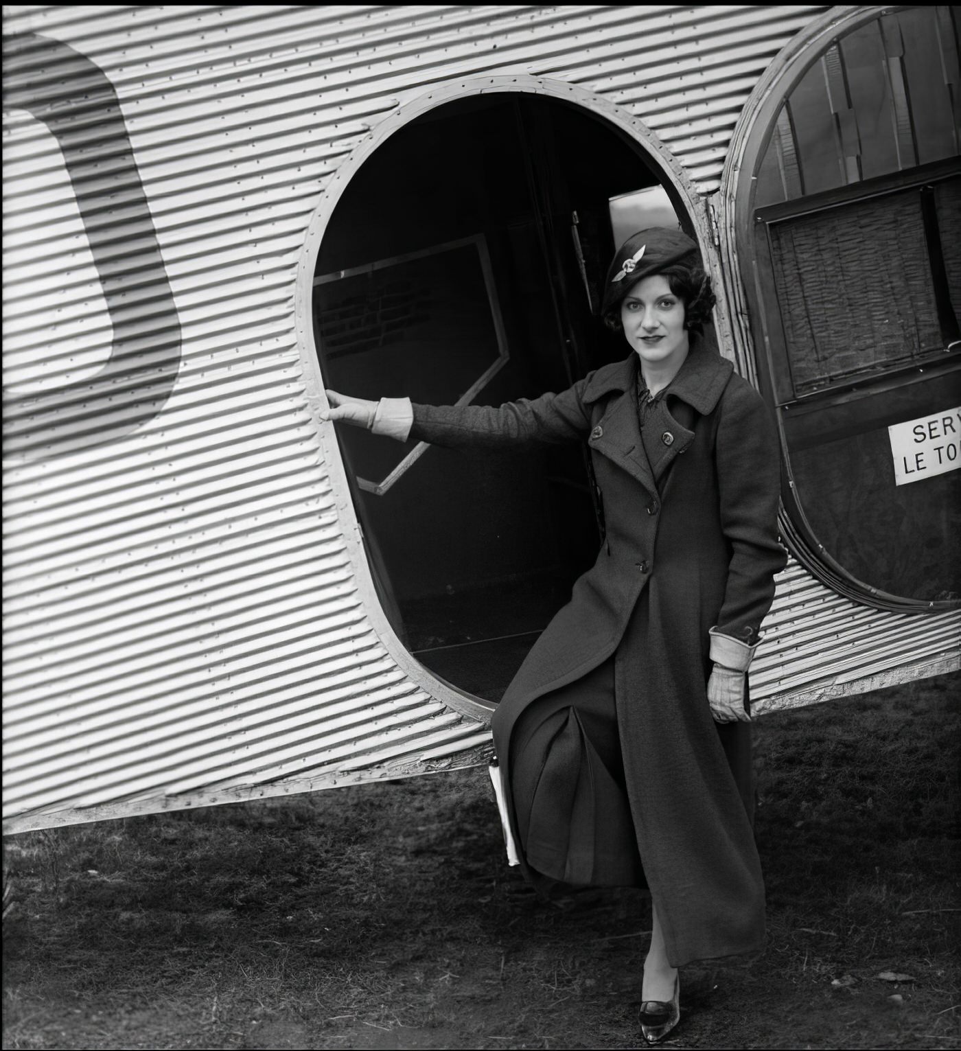 Ellen Church, the first female flight attendant, May 15, 1930