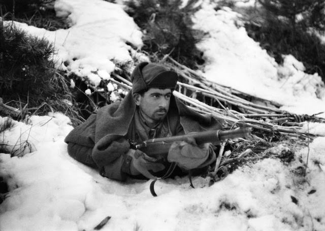 Turkish Army soldier on duty in Korea, 1951.