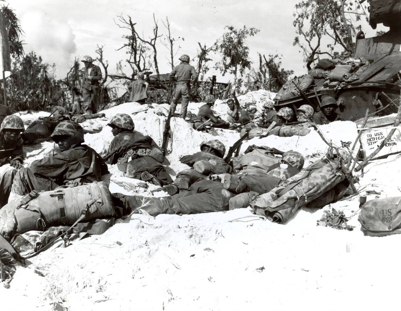 Korean War- African-American Marines, 1950s.