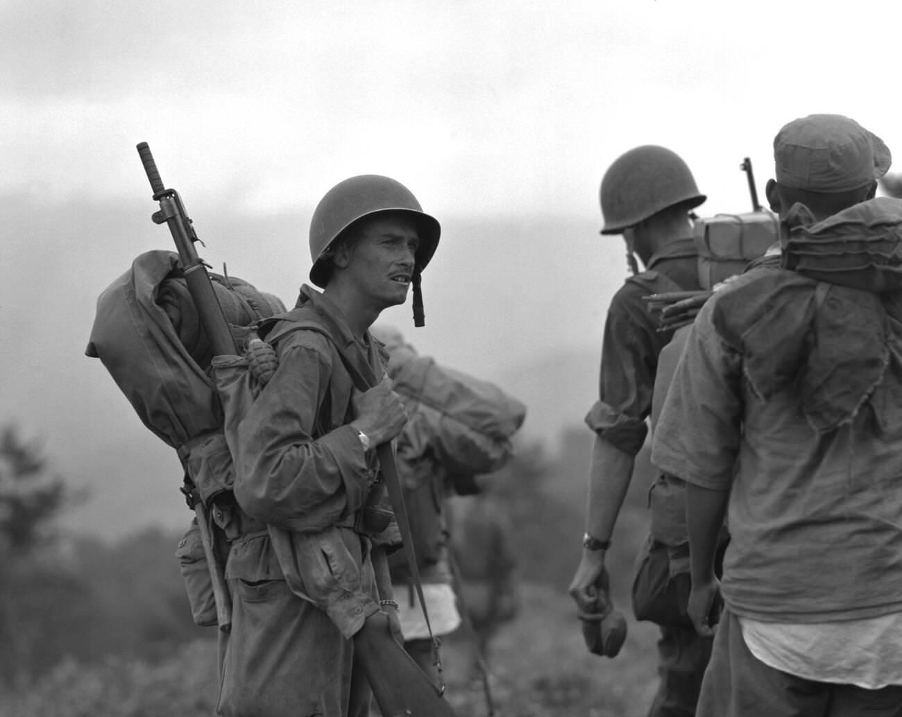 A French soldier equipped by the Americans during the Korean War, 1950s.