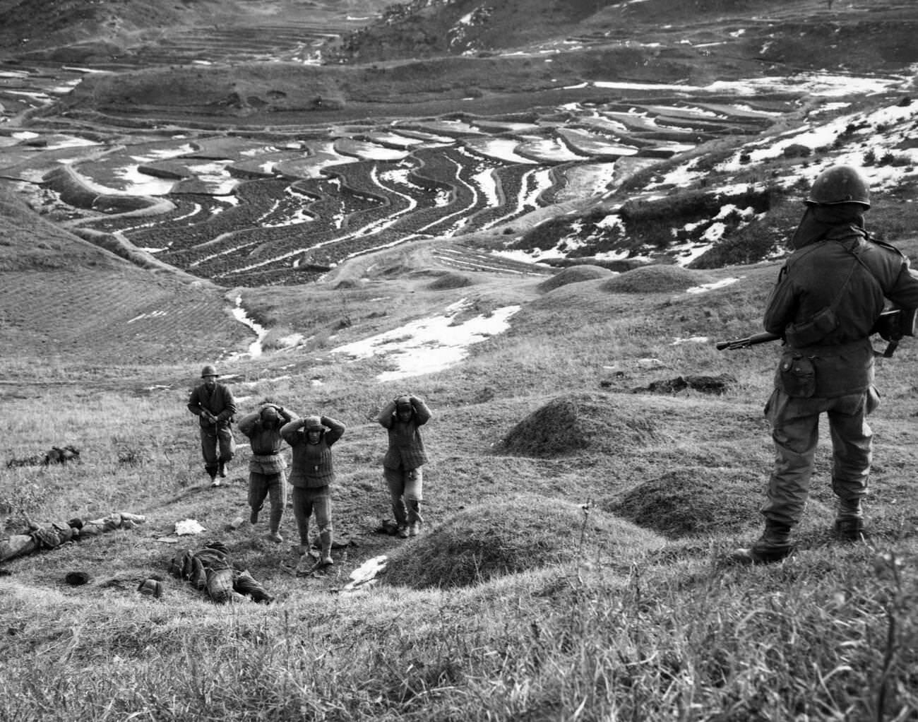 Korean War, POW's, 1951.