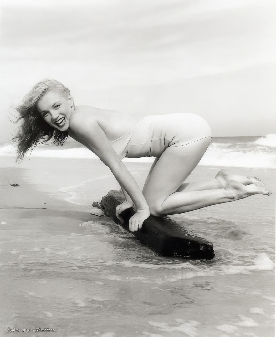 A Day at the Beach with 23-Year-Old Marilyn Monroe: Tobay Beach, in the Summer of 1949