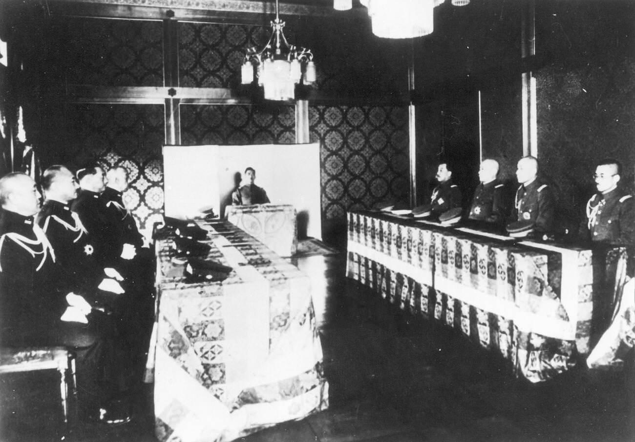 Meeting of the 'Imperial Conference' in Tokyo, 1941.