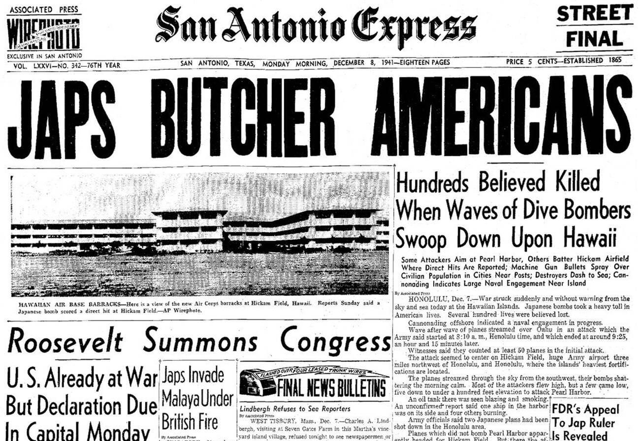 The attack on Pearl Harbor was a surprise military strike conducted by the Imperial Japanese Navy against the United States naval base at Pearl Harbor, Hawaii, 1941.