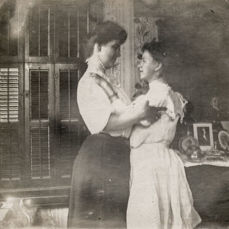 Two women embracing