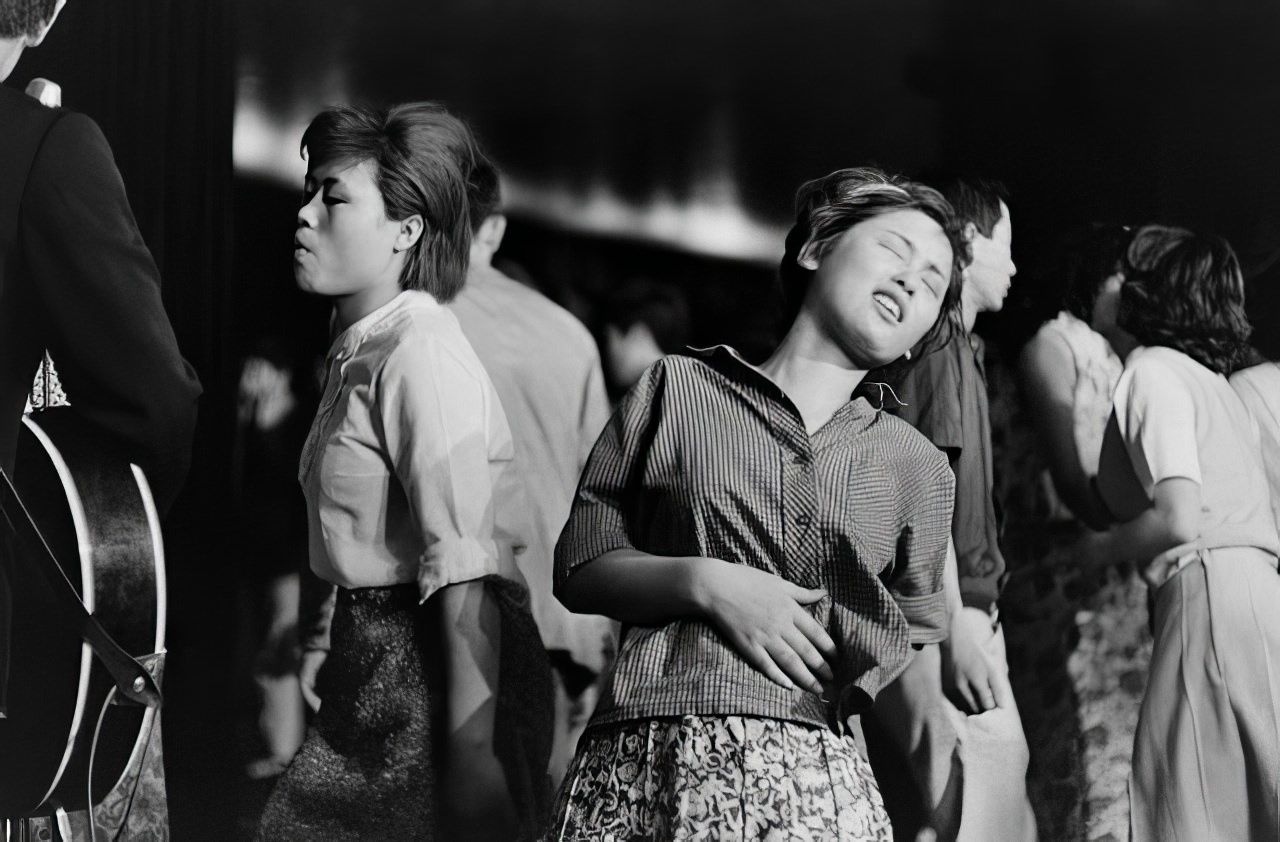 Dancing to the "Tokyo Beatles", 1964.