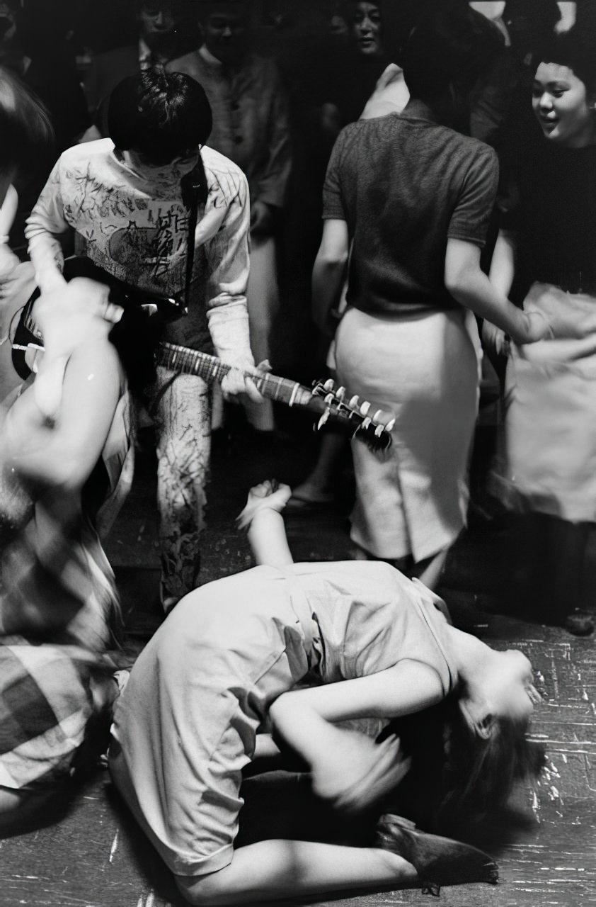 Rocking out with the "Tokyo Beatles", 1964.