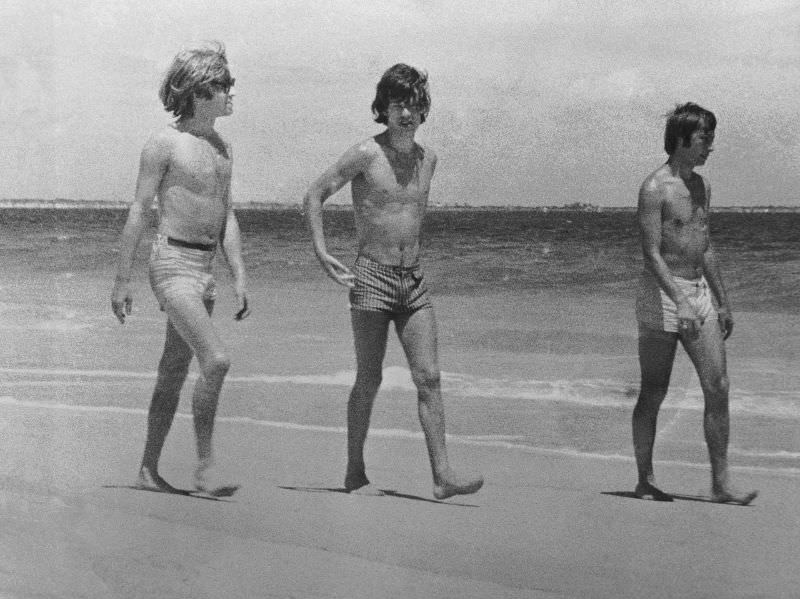 Brian Jones, Mick Jagger, and Charlie Watts, 1965