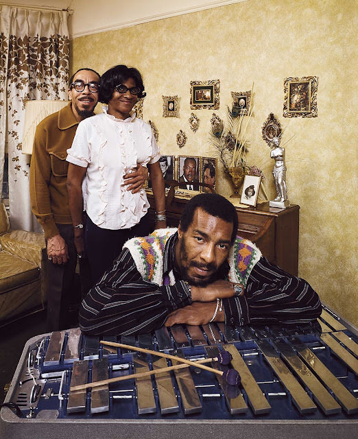Richie Havens with his parents, Brooklyn in 1970.