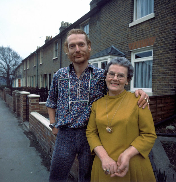 Ginger Baker and his mum, 1970.