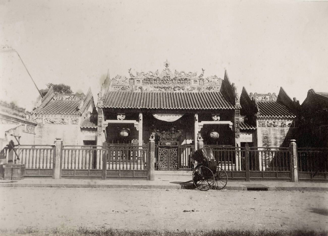 Chinese Temple in the Cholon district, Saigon, Vietnam, 1800s.