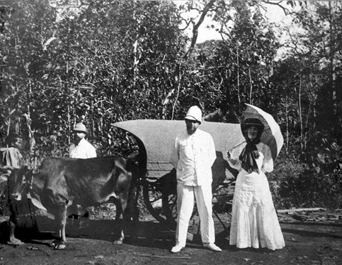 Governor Bonhoure and his wife in Saigon, 1890s