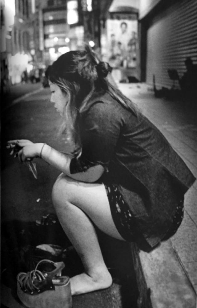 Young Japanese Girls at Kabukicho, Shinjuku’s Red Light District in Tokyo in the1960s and 1970s