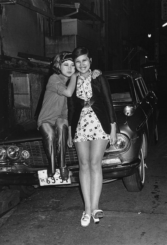 Young Japanese Girls at Kabukicho, Shinjuku’s Red Light District in Tokyo in the1960s and 1970s