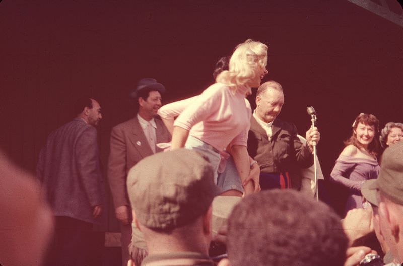 Blonde bombshell Gloria Pall in Korea, April 1954