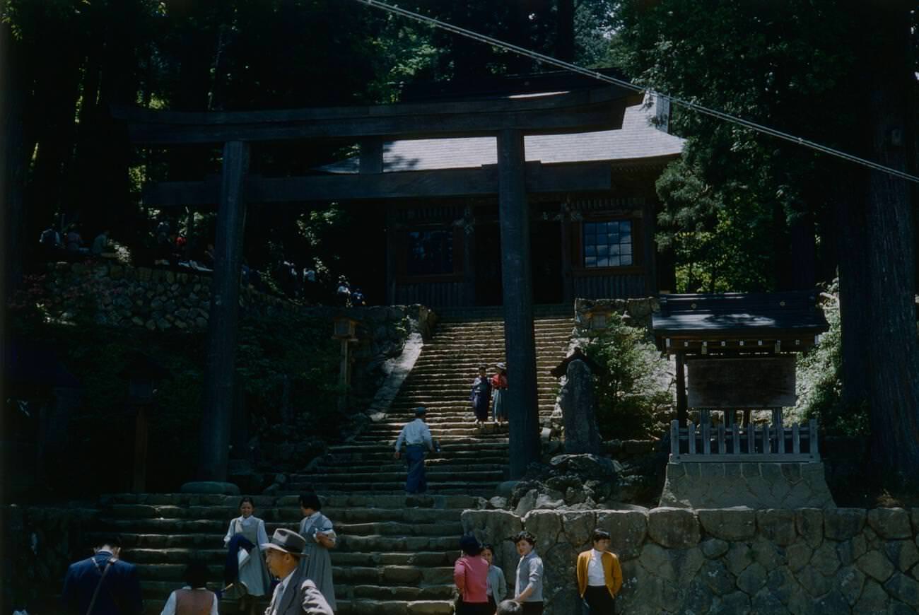 Mitake Shrine in Okutama, Tokyo, 1950.