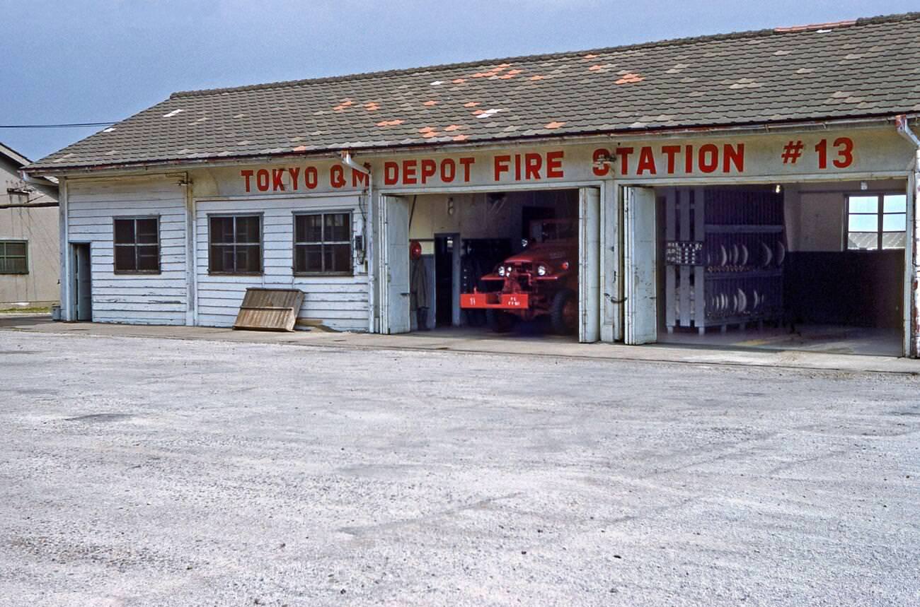 The Tokyo US Army Quartermasters Depot Fire Station No 13, 1955.
