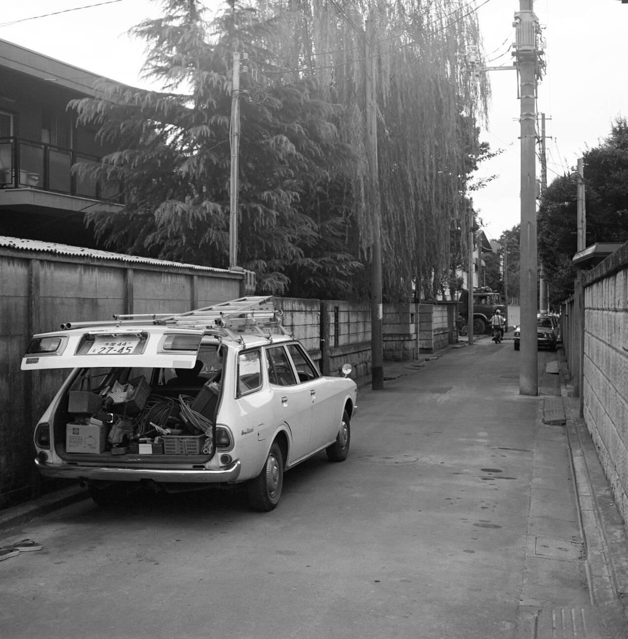 Small street in Tokyo, 1978.