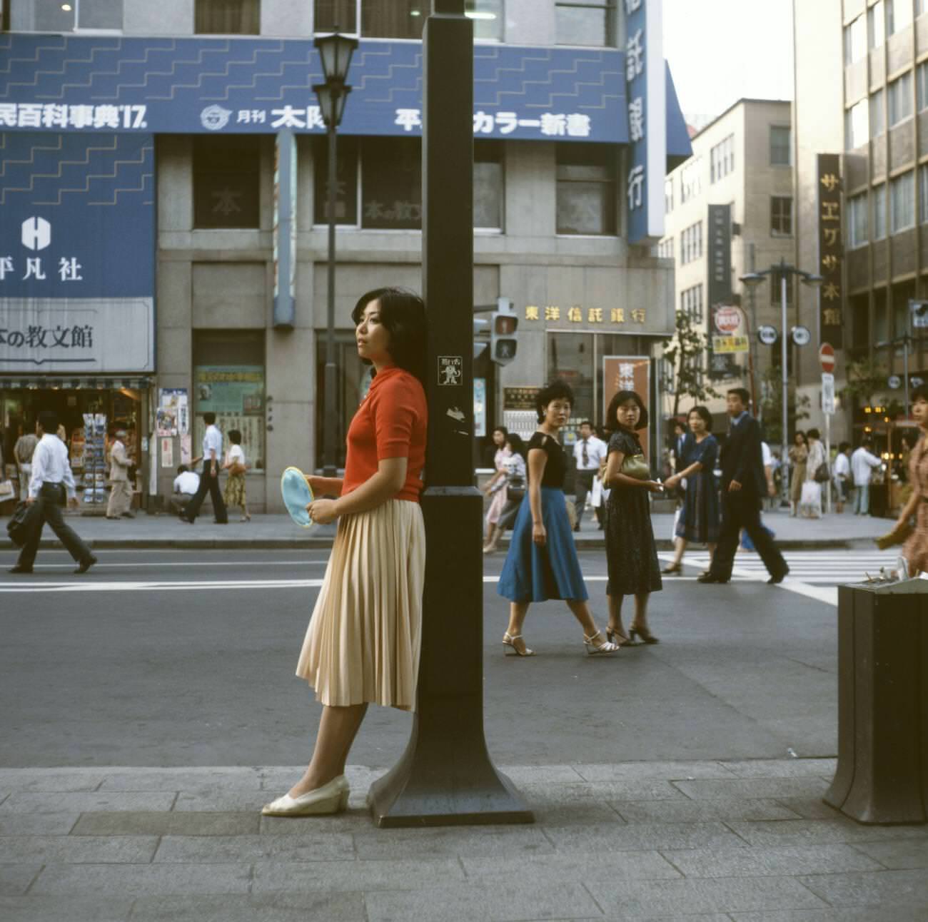 Street scene, Tokyo, 1970s.