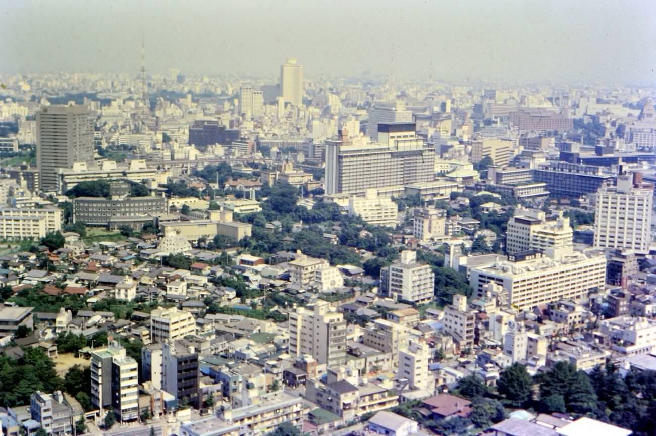 Tokyo as seen from Tokyo Tower, 1976.