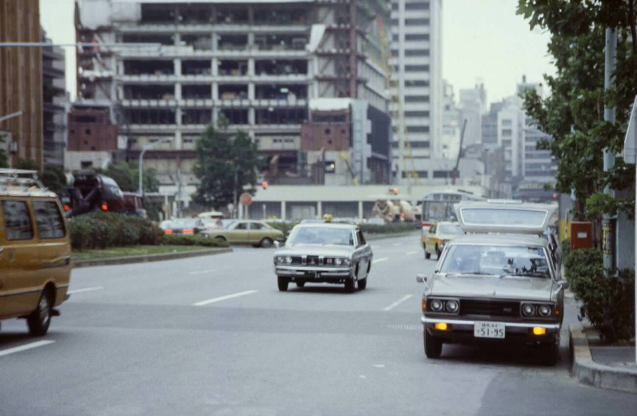 Street in Tokyo, 1970s.