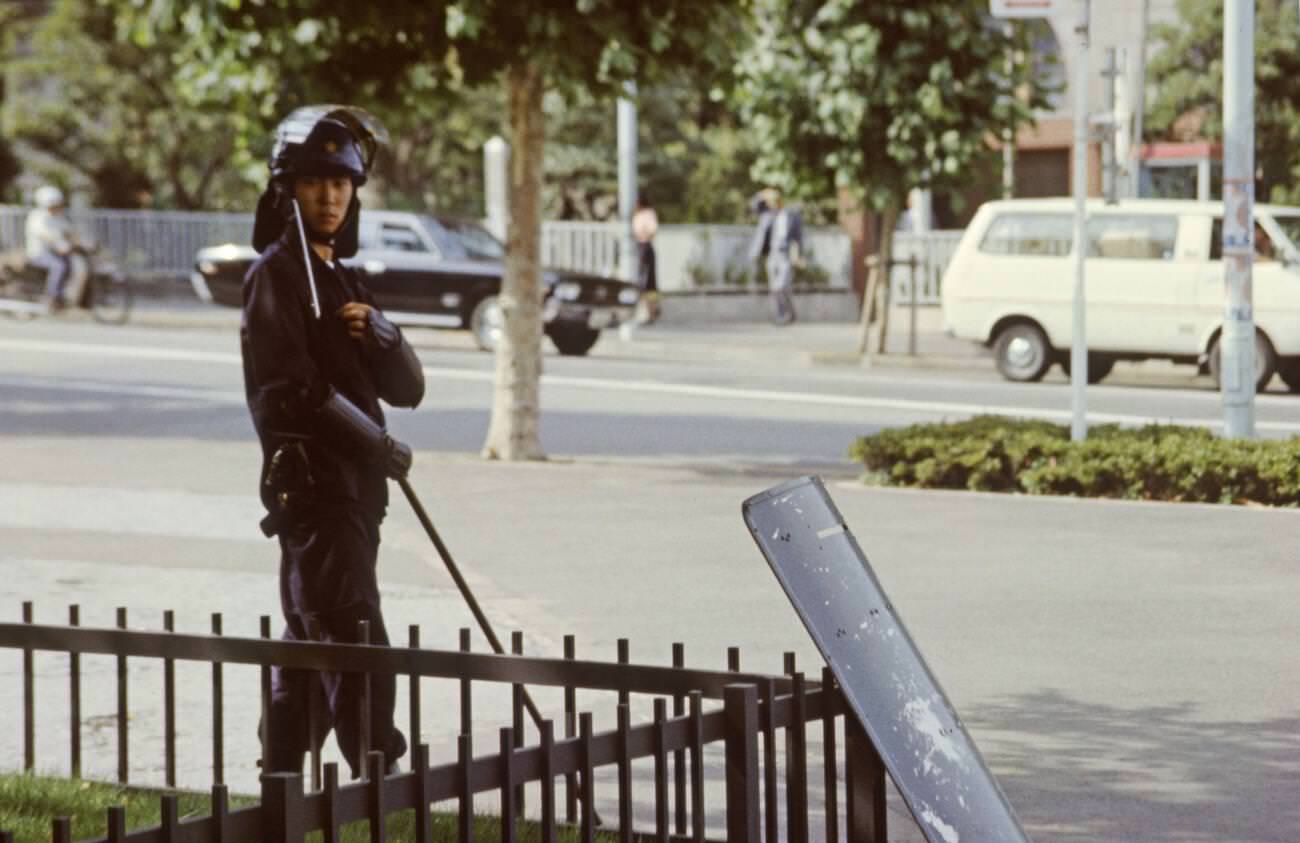 Tokyo policeman, Tokyo, 1970s.