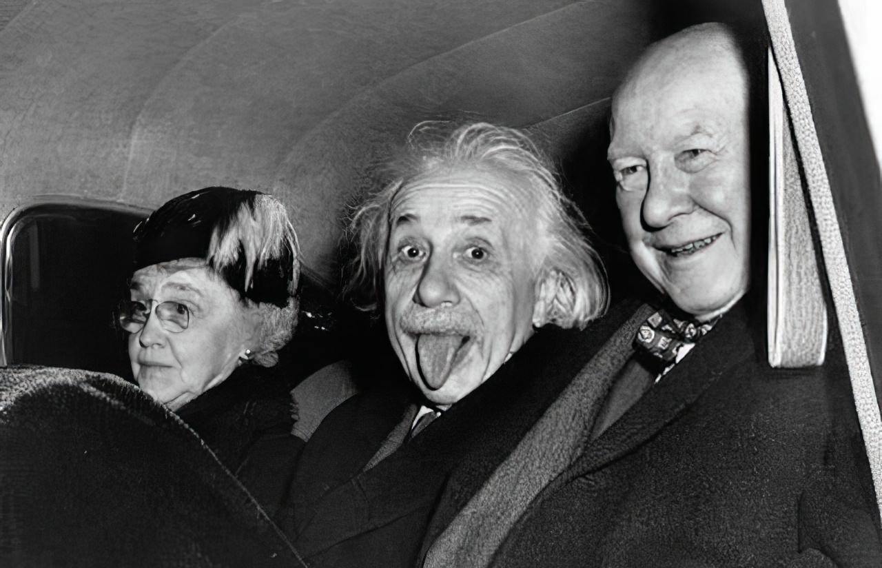 Albert Einstein tongue Photo