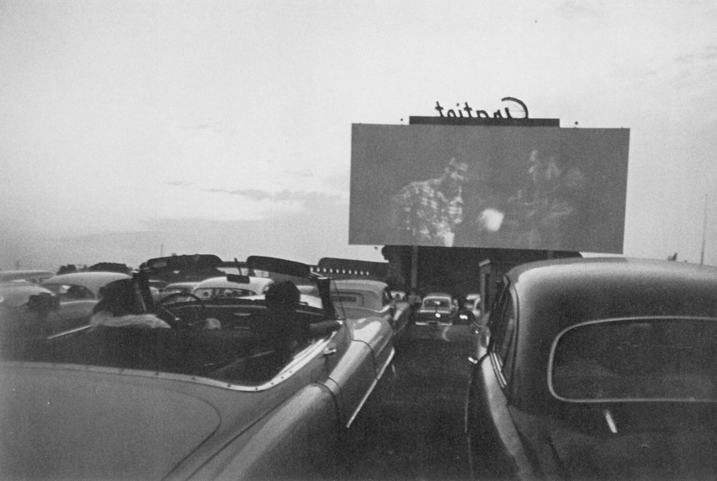 Drive-in movie, Detroit 1955.