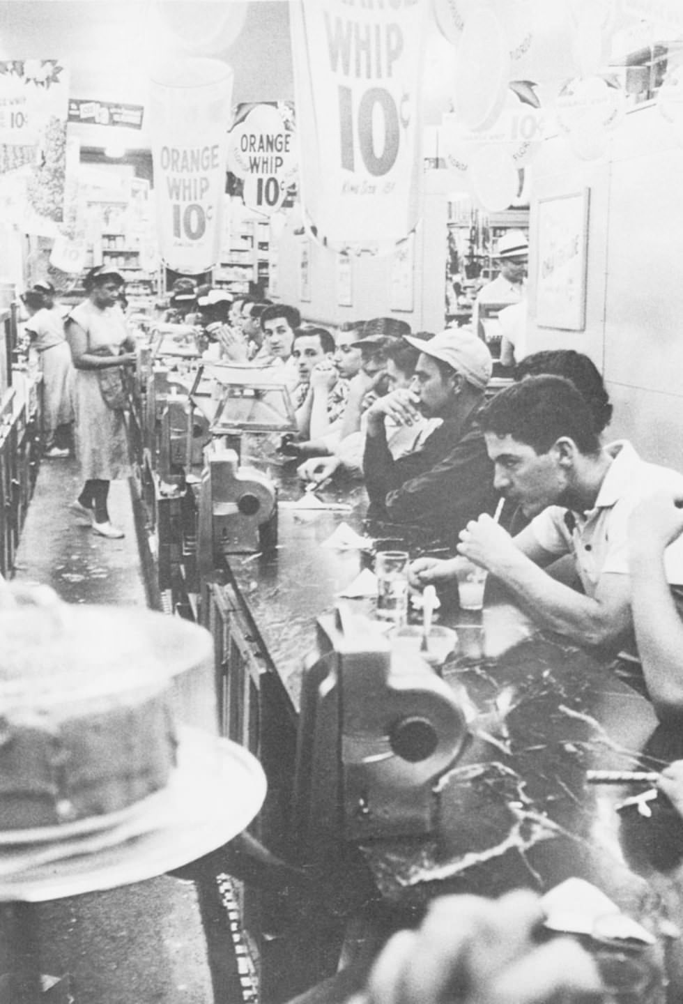 Drug store in Detroit, 1955