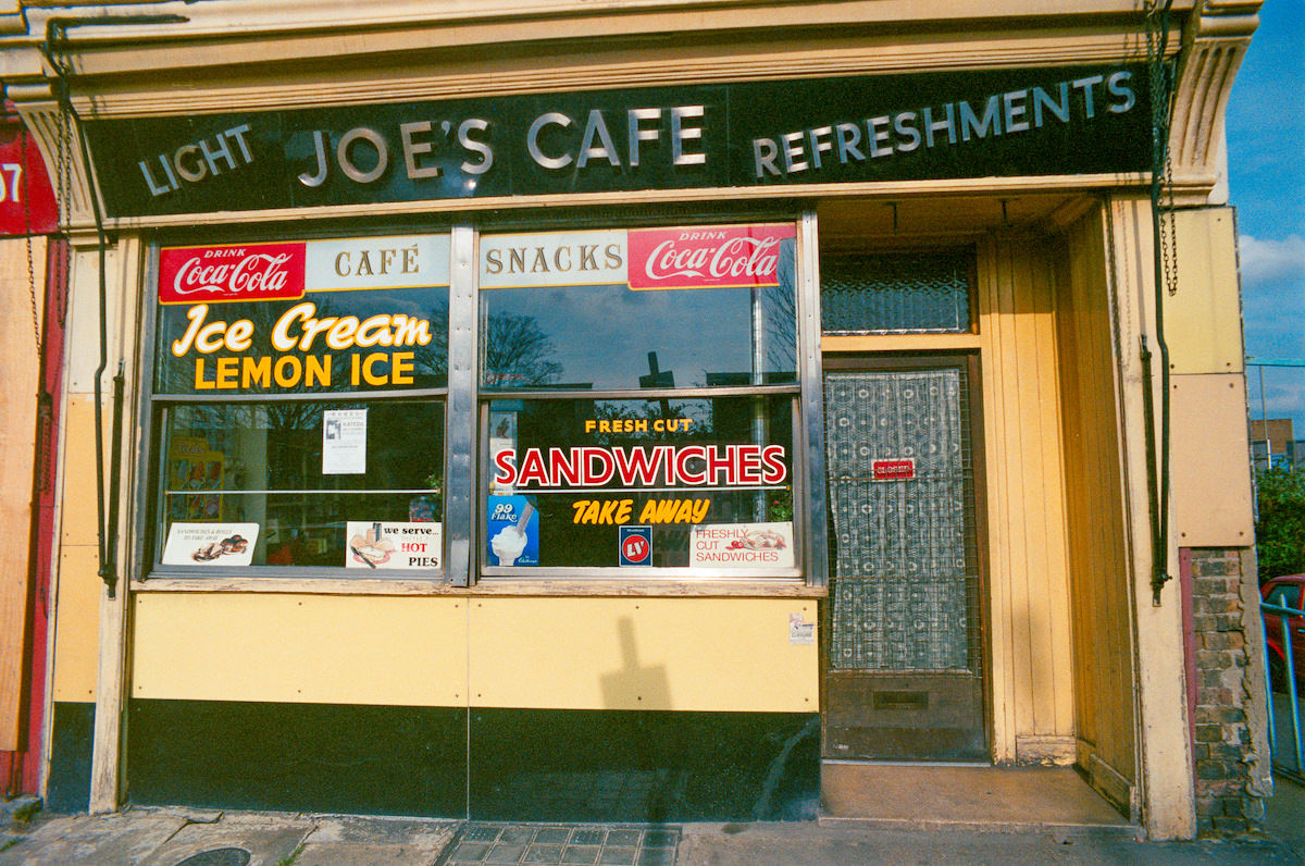 Joe’s Cafe, Old Kent Rd, Peckham, Southwark, 1989