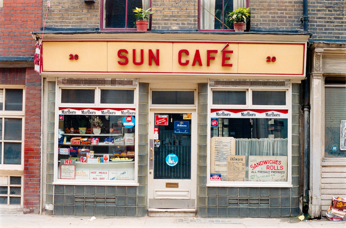 Sun Cafe, 20, Sun St, Finsbury, City, 1986