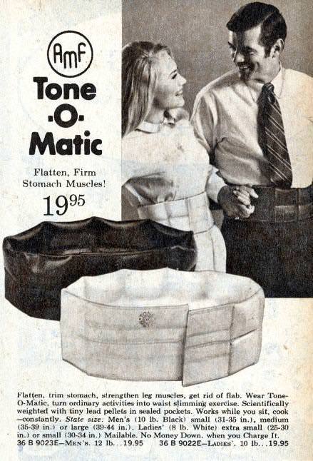 Given the look of the Tone-O-Matic along with the sauna shorts, scary chin strap, and salon wrap, we can safely assume people weren’t as self-conscious in the 1970s.