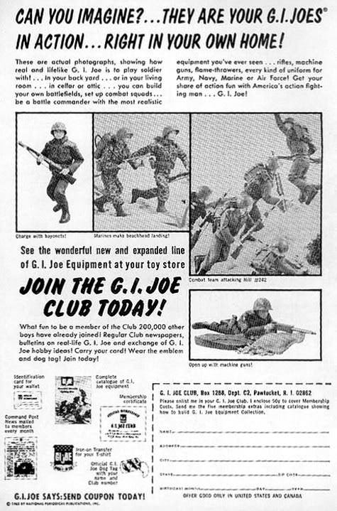 Imagine GI Joes in your home? Imagine being French, German or even Belgian…