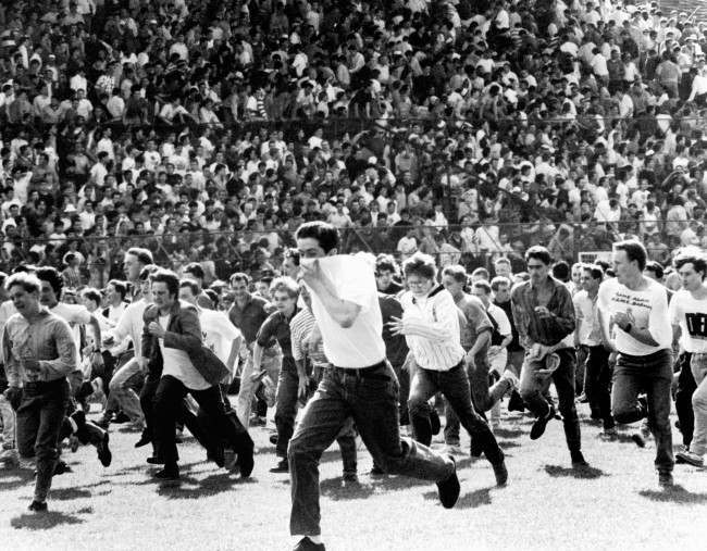 Chelsea fans on the rampage, 1980s.