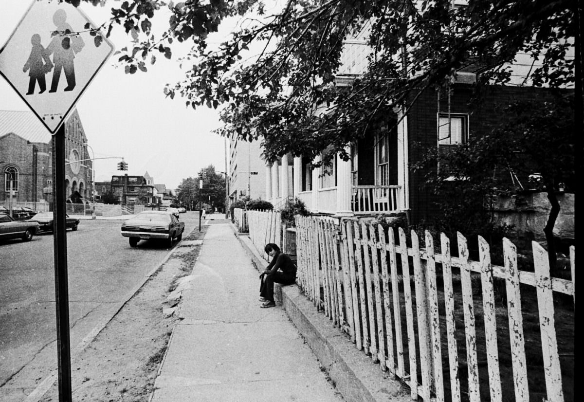 57th Street near 13th Avenue in Boro Park, Brooklyn, 1975.