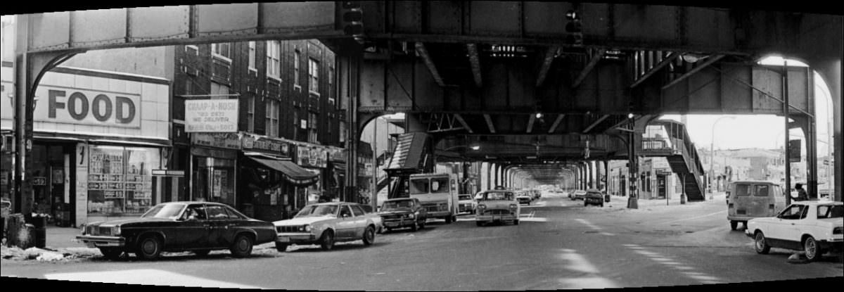 Boro Park intersection of 13th Avenue and New Utrecht Avenue at 55th Street, 1977.