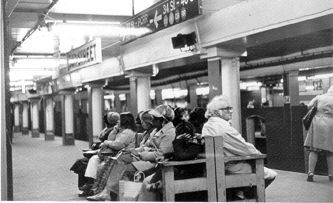 34th Street subway station, 1977.