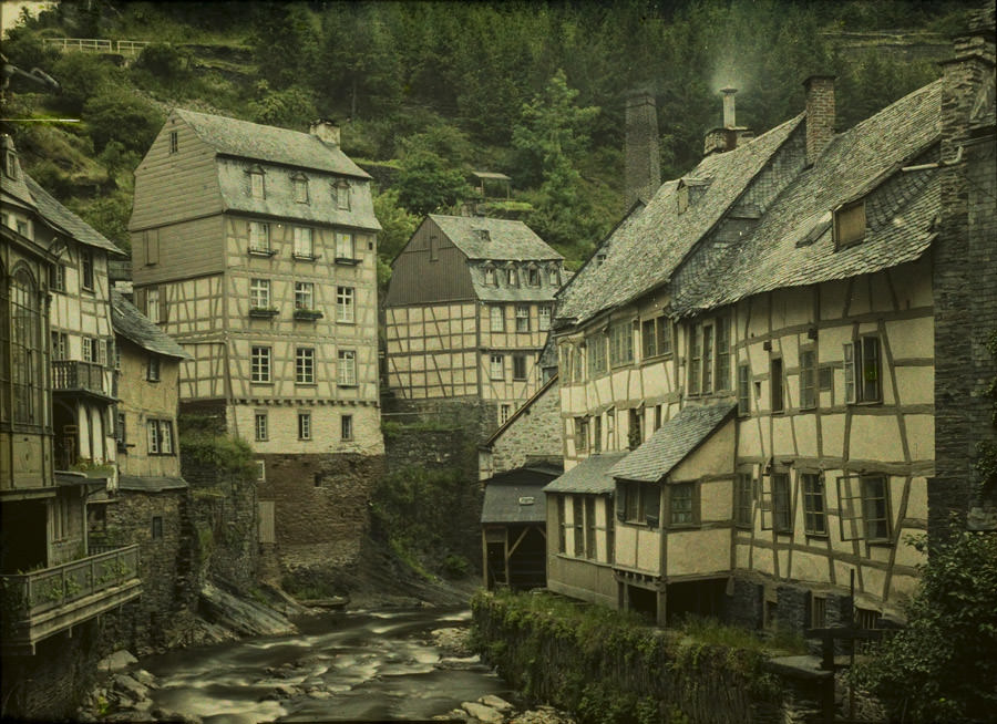 View of Monschau, 1910,