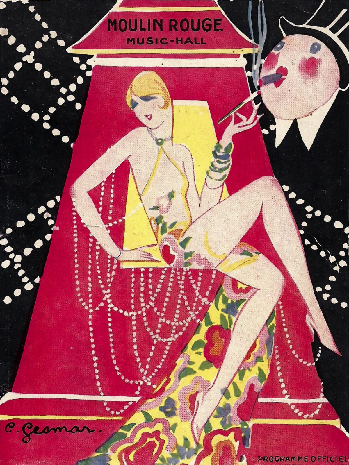 Moulin Rouge programme cover Gesmar 1927