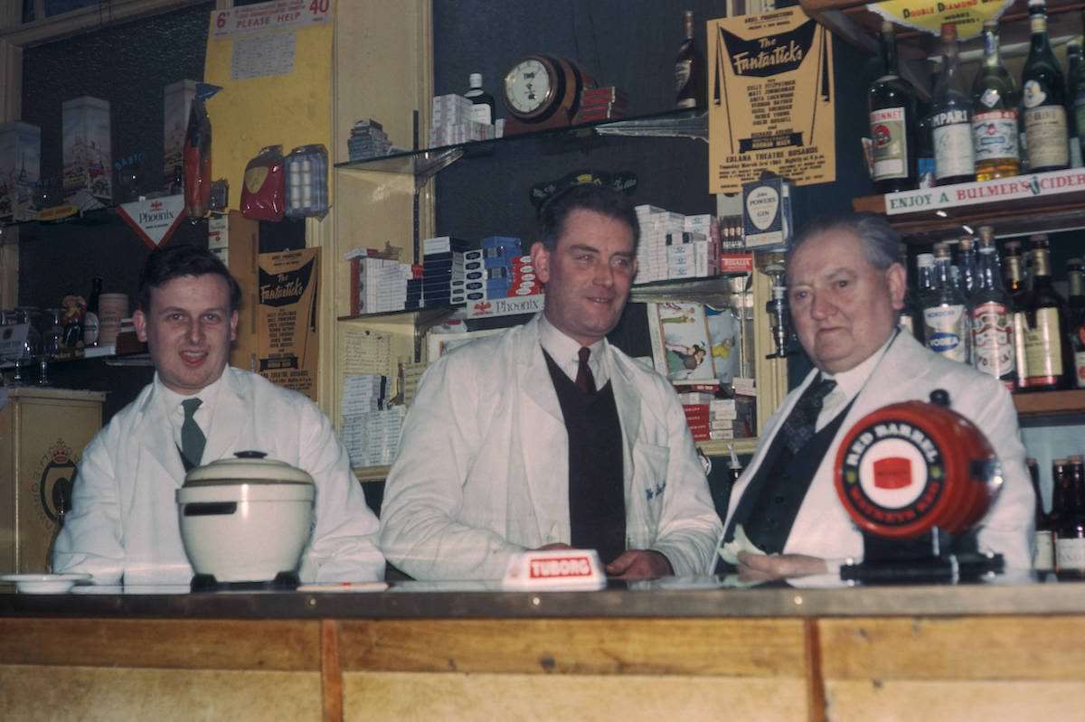 Bartenders in pub, 1964