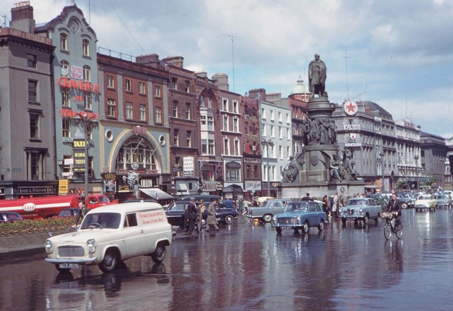 O’Connell statue after a shower