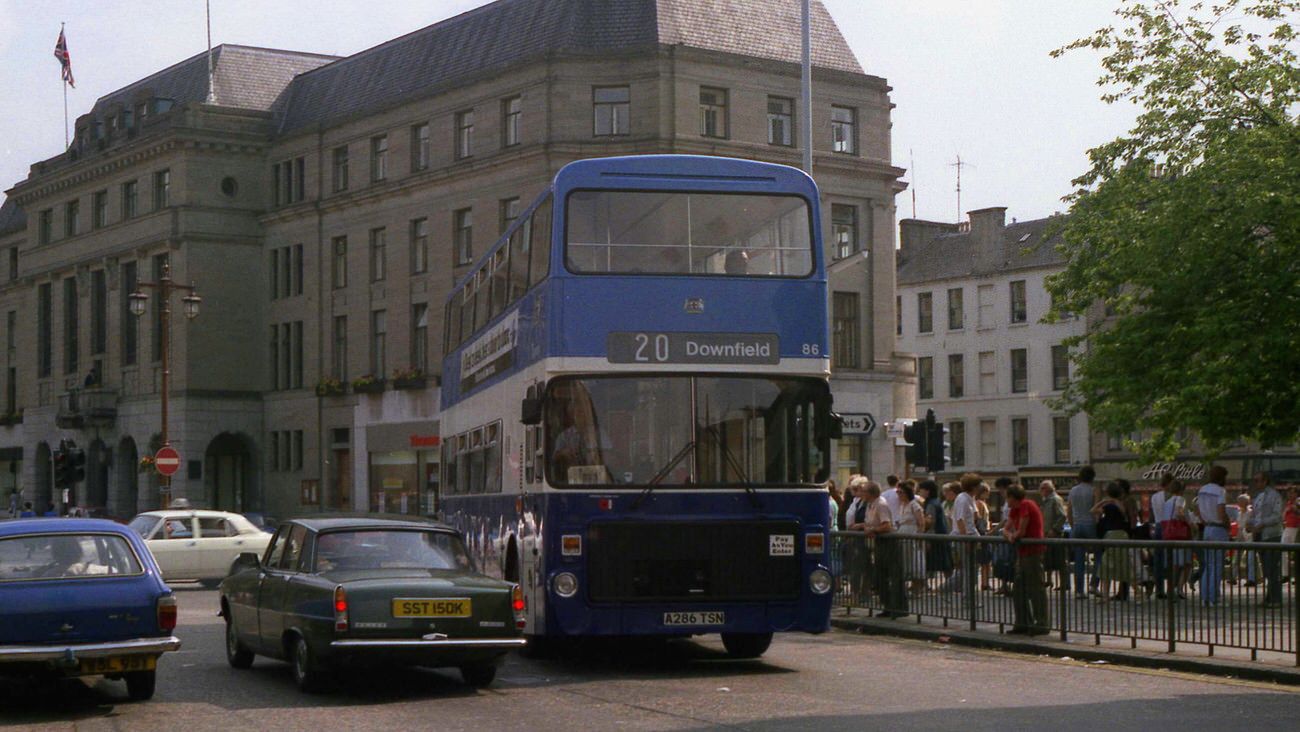 Volvo Citybus in Reform Street, Dundee, 1984